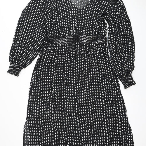 Dorothy Perkins Women's Black Polka Dot Dress Size 14