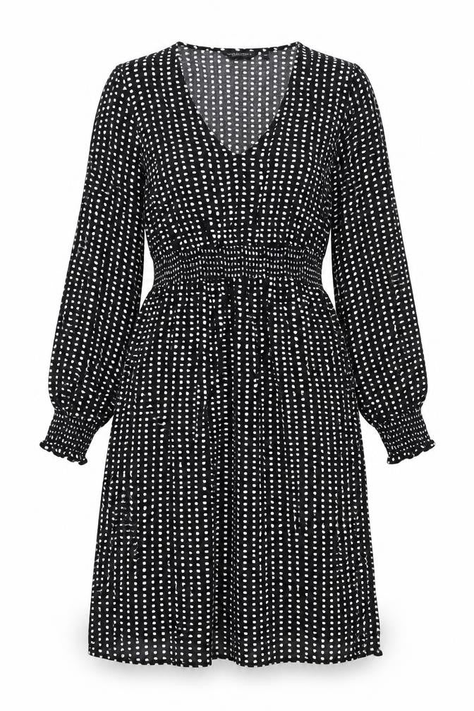 Dorothy Perkins Women's Black Polka Dot Dress Size 14