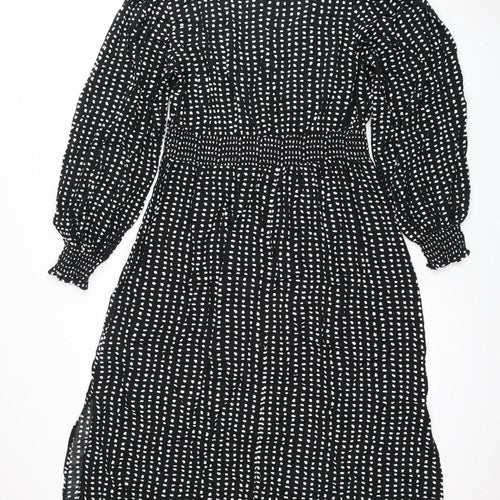 Dorothy Perkins Women's Black Polka Dot Dress Size 14