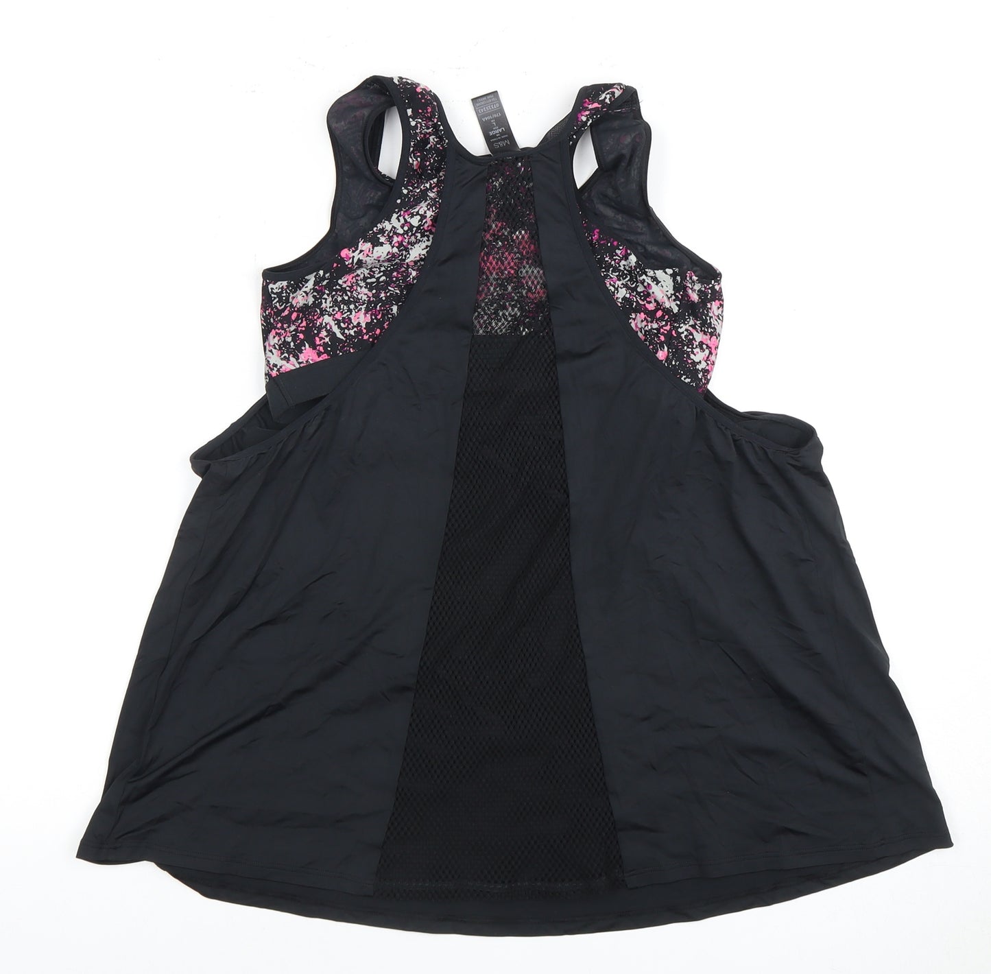 Marks and Spencer Women's Black Pink Tank Top L