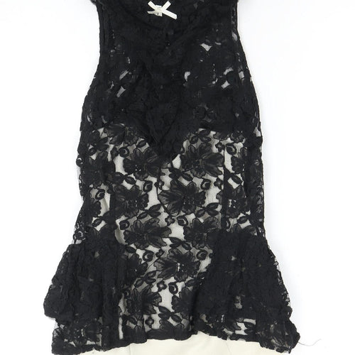 Next Women's Black Lace Sleeveless Top Size 12