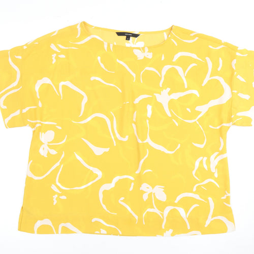 Vero Moda Women's Yellow Floral Blouse, Size M