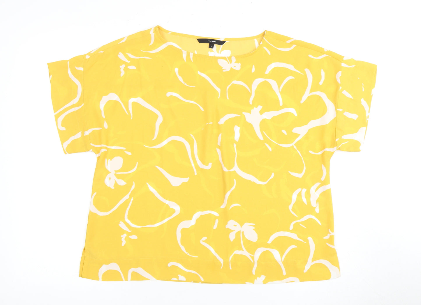 Vero Moda Women's Yellow Floral Blouse, Size M