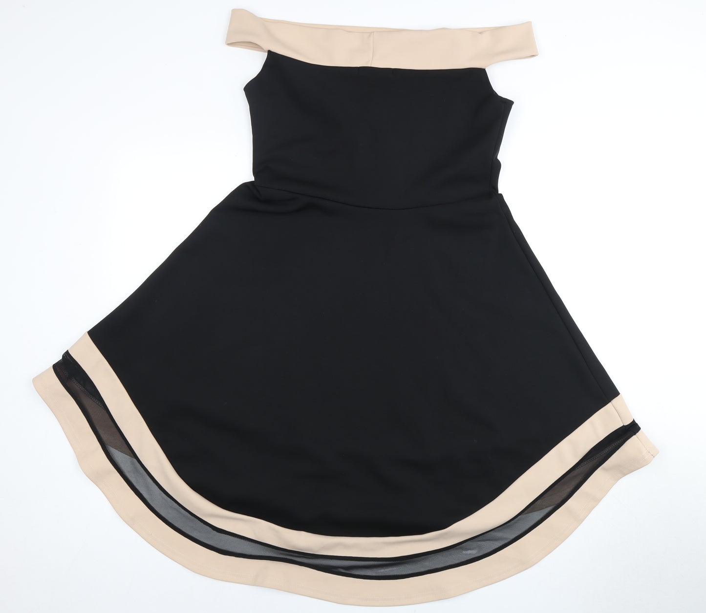 Quiz Women's Off-Shoulder Black Dress Size 14