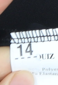 Quiz Women's Off-Shoulder Black Dress Size 14