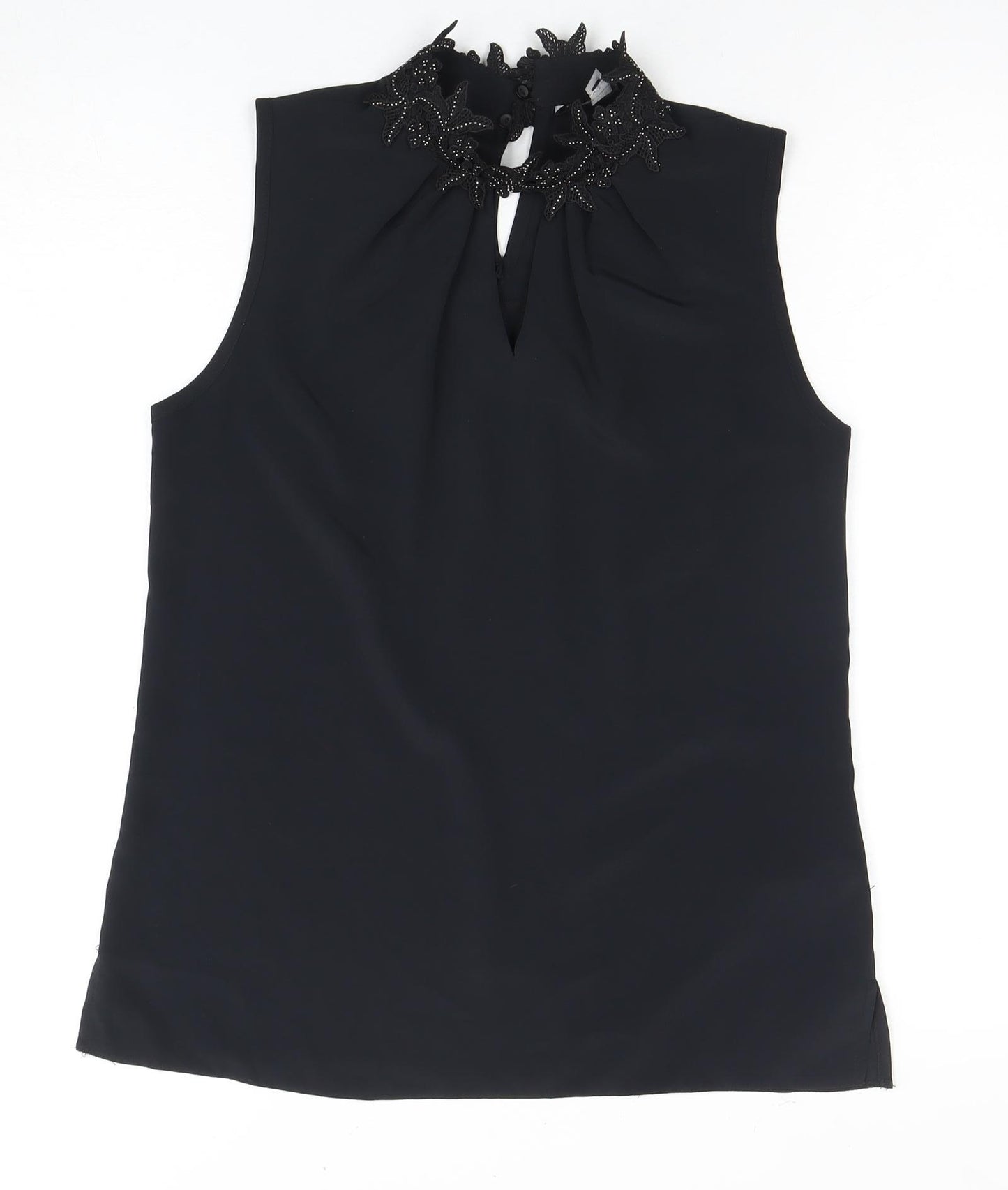 Dorothy Perkins Women's Black Beaded Sleeveless Blouse