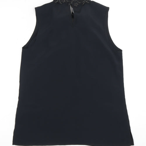 Dorothy Perkins Women's Black Beaded Sleeveless Blouse