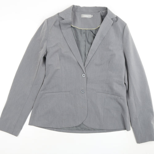 Rinascimento Grey Women's Two-Button Suit Jacket Size 12