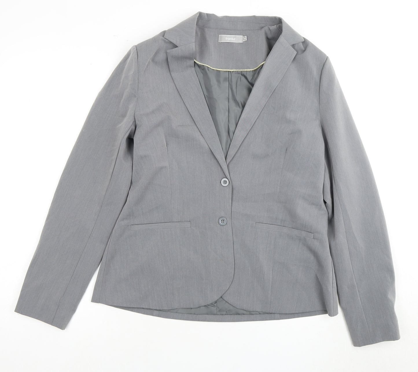 Rinascimento Grey Women's Two-Button Suit Jacket Size 12