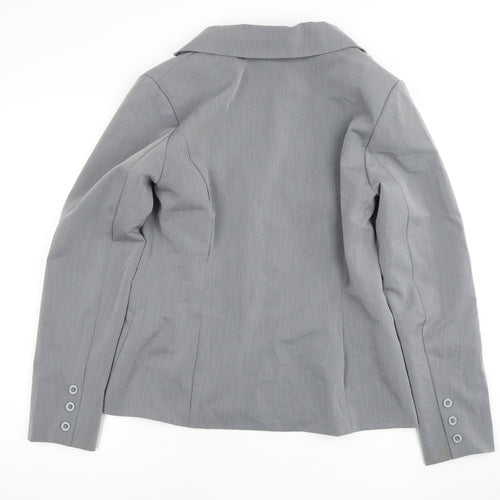 Rinascimento Grey Women's Two-Button Suit Jacket Size 12