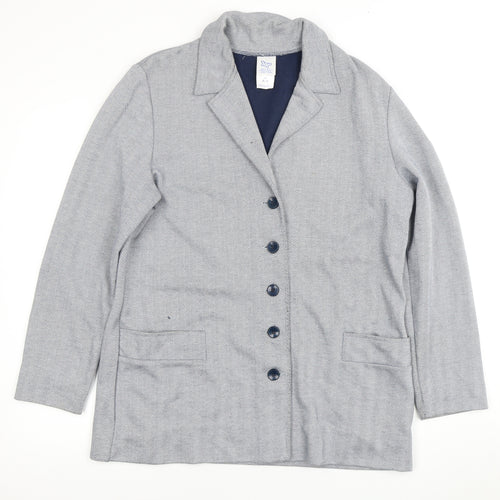 Weekenders Grey Women's Blazer M, Herringbone Casual