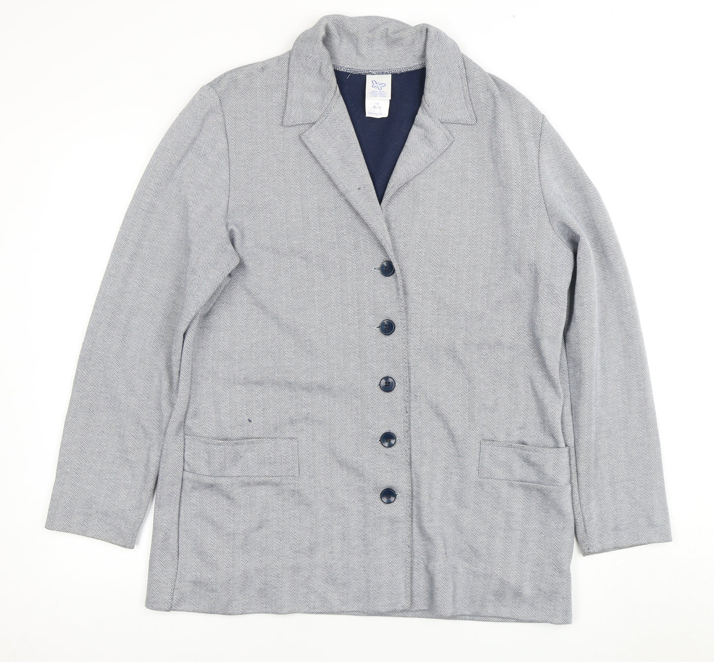 Weekenders Grey Women's Blazer M, Herringbone Casual