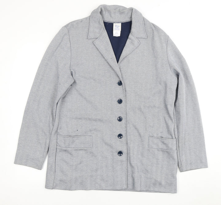 Weekenders Grey Women's Blazer M, Herringbone Casual
