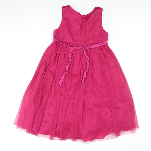 Monsoon Girls Pink Sleeveless Dress Size 5-6 Years