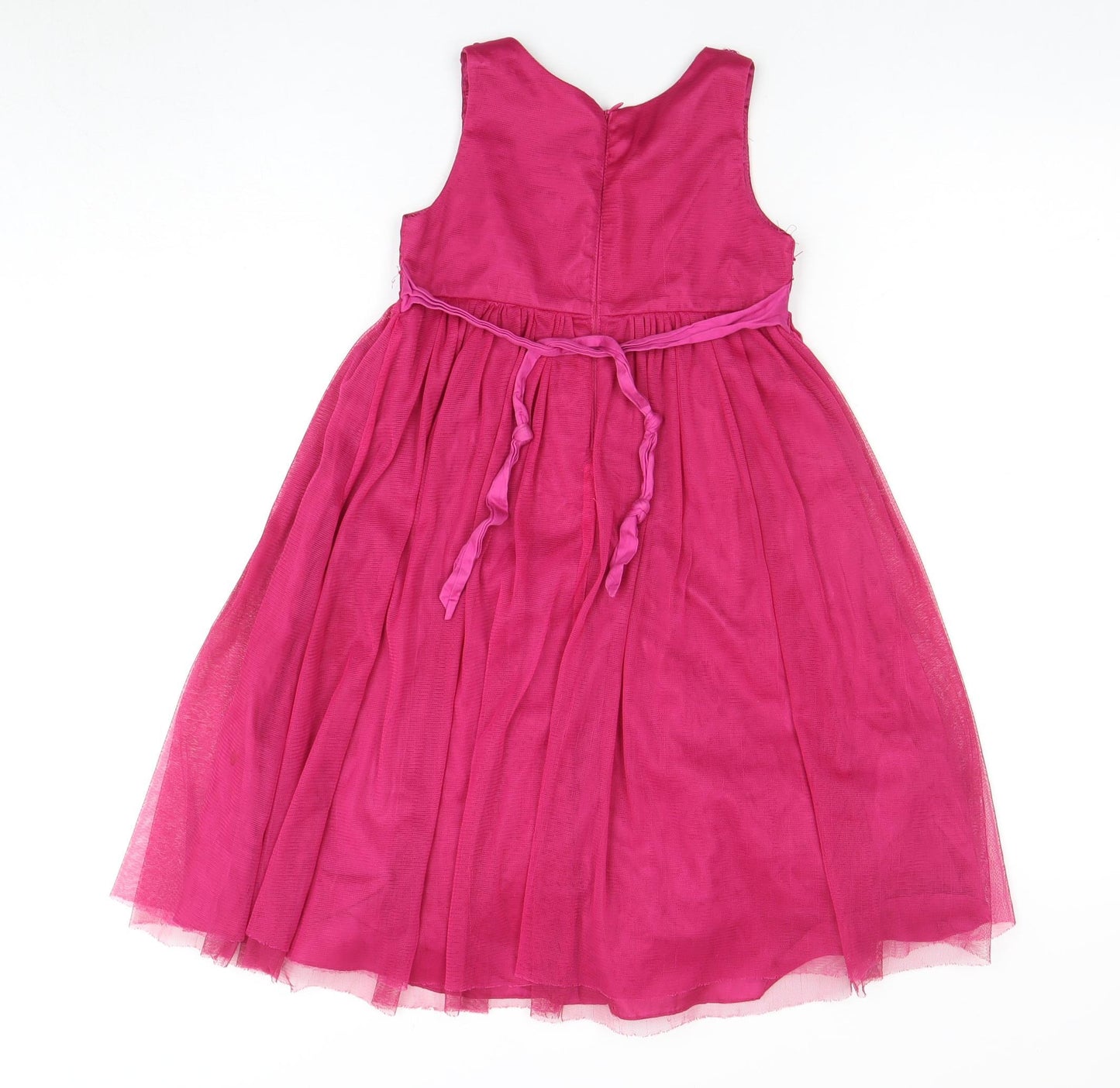 Monsoon Girls Pink Sleeveless Dress Size 5-6 Years