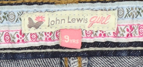 John Lewis Girls' Blue Straight Jeans Size 9 Yrs