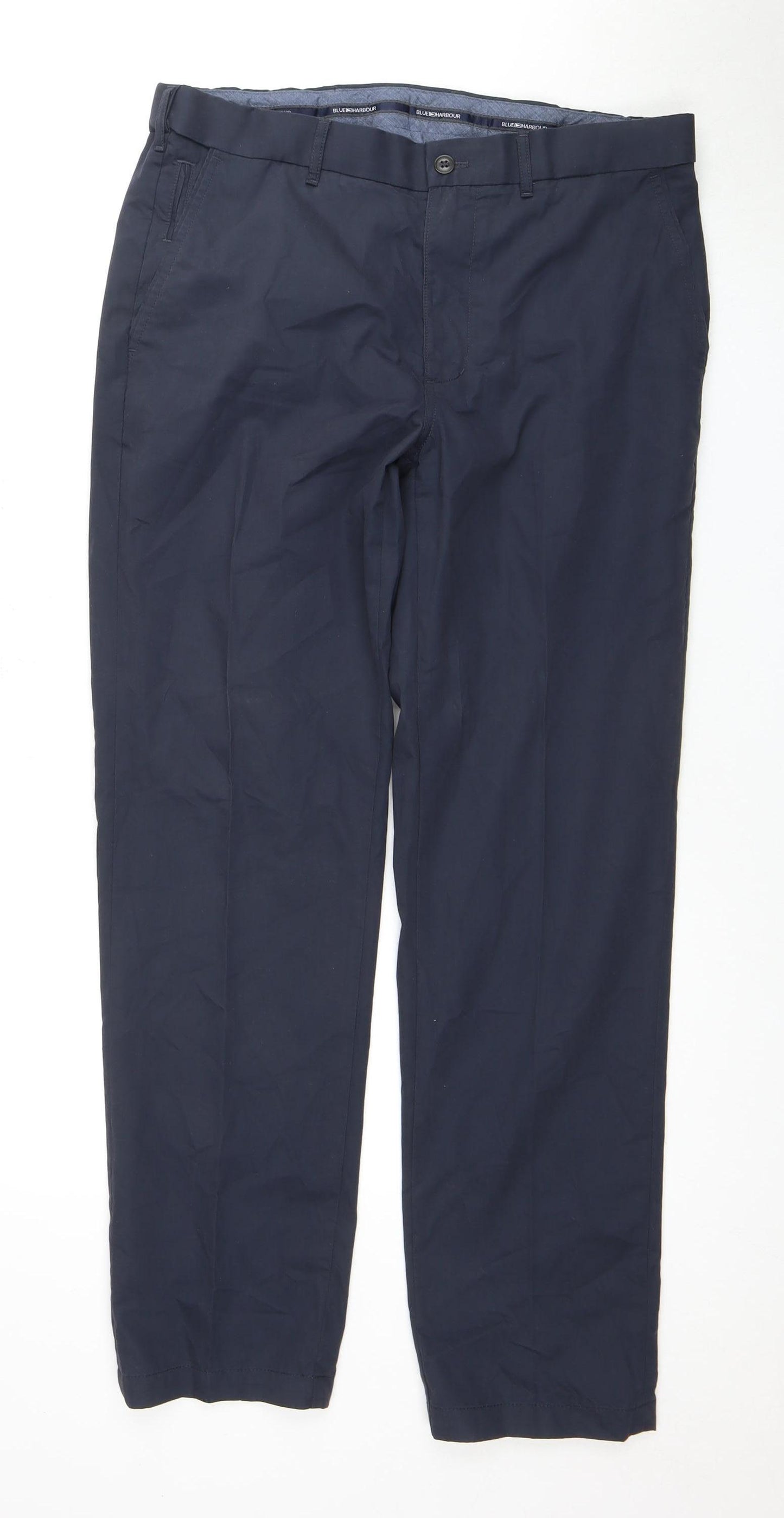 Marks and Spencer Blue Chino Trousers, Size 32