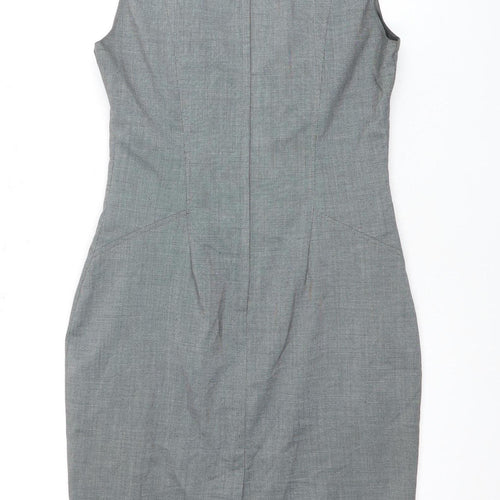 Dorothy Perkins Women Grey Sheath Dress Size 10 Business