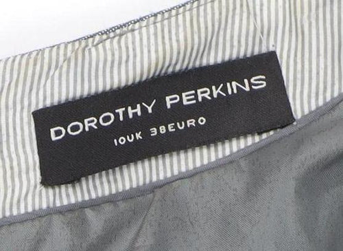 Dorothy Perkins Women Grey Sheath Dress Size 10 Business