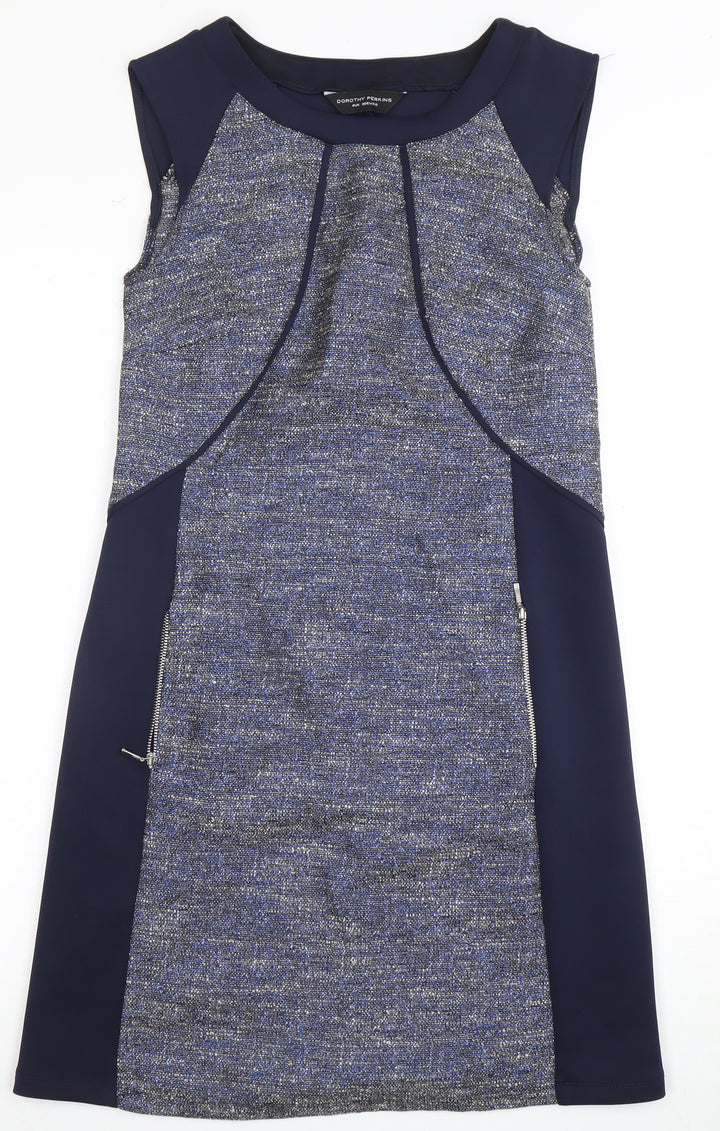 Dorothy Perkins Women's Blue Sheath Dress Size 8