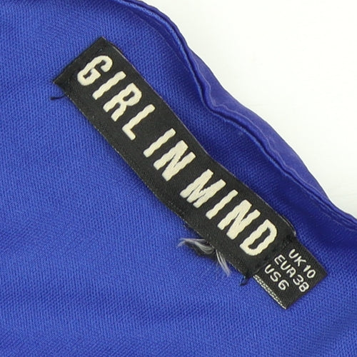 Girl In Mind Women's Blue Wrap Dress, Size 10