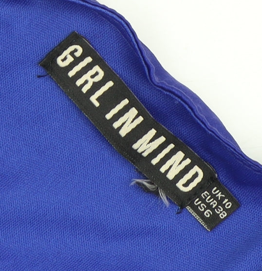 Girl In Mind Women's Blue Wrap Dress, Size 10