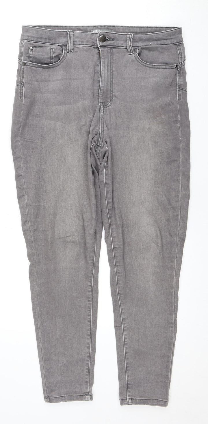 Women's Grey Slim Jeans, Size 14 Slim, Shaping Fit