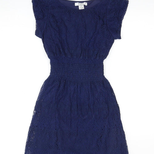 Pinky Women's Blue Dress, Size S, Lined Cotton