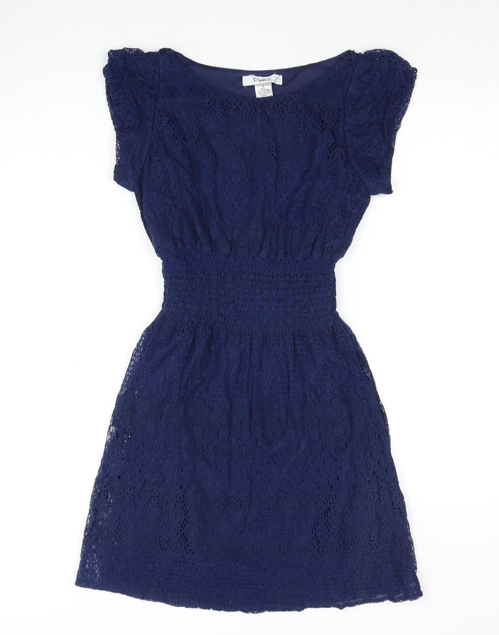 Pinky Women's Blue Dress, Size S, Lined Cotton