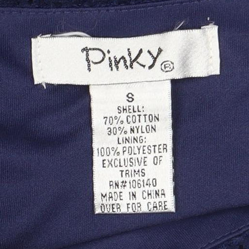 Pinky Women's Blue Dress, Size S, Lined Cotton
