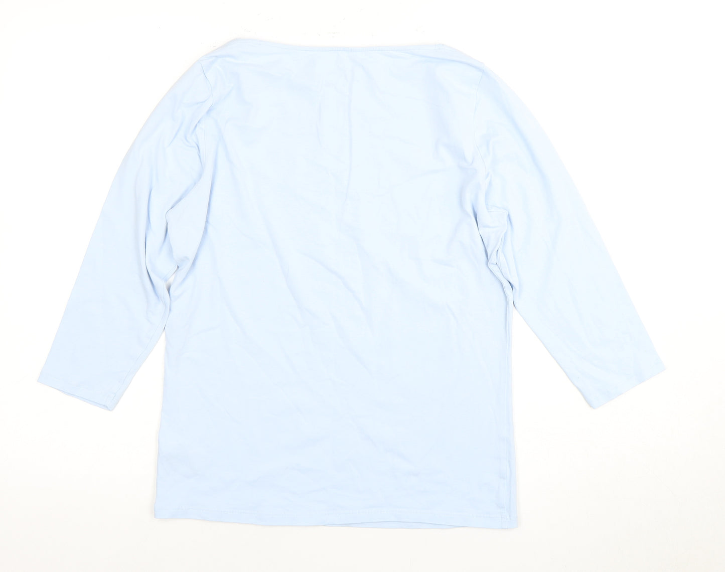 Marks and Spencer Women's Blue Slim T-Shirt, Size 14
