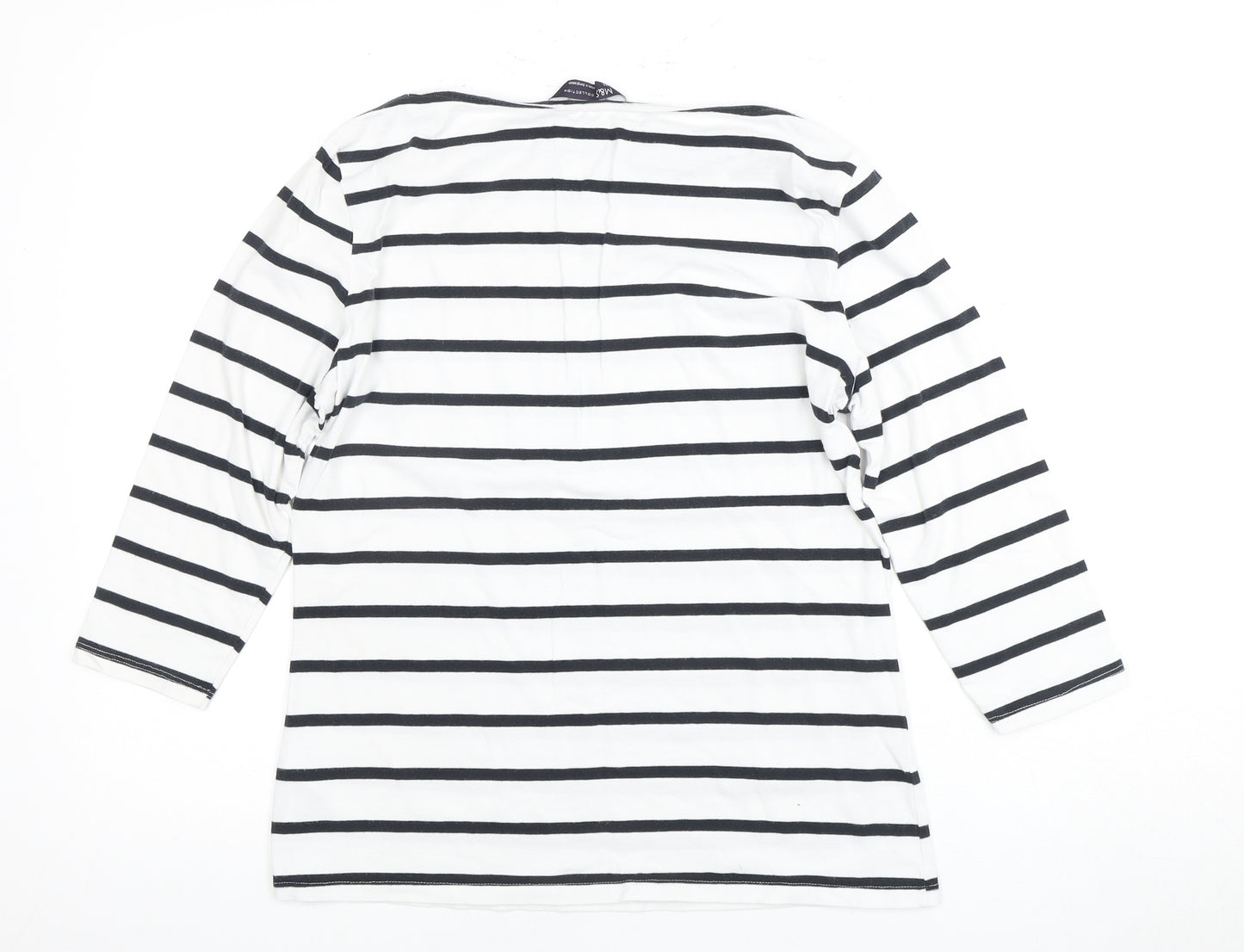 Marks and Spencer Women's Striped T-Shirt - Size 14