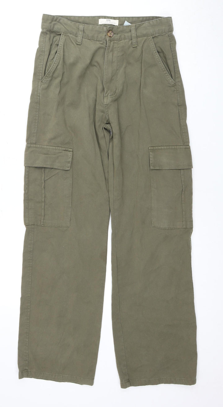STR Women's Green Straight-Leg Jeans, Size 12, Excellent Condition
