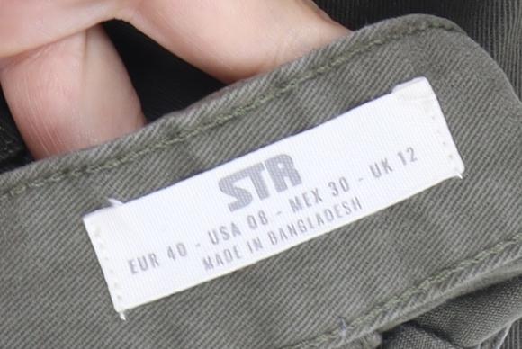STR Women's Green Straight-Leg Jeans, Size 12, Excellent Condition