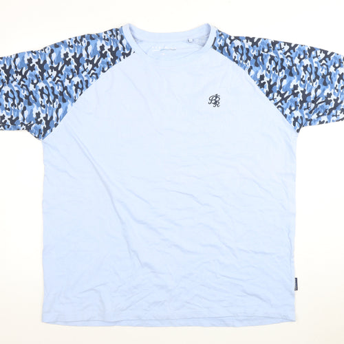 BadRhino Men's Blue XL Camouflage Sleeve T-Shirt