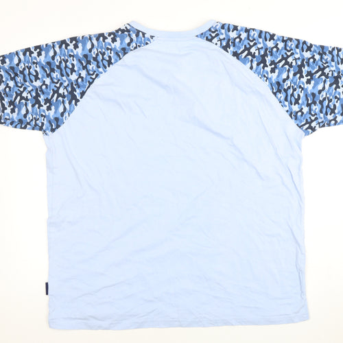 BadRhino Men's Blue XL Camouflage Sleeve T-Shirt