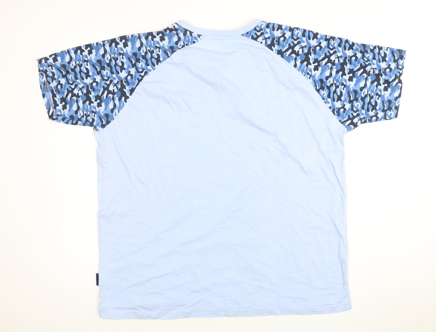 BadRhino Men's Blue XL Camouflage Sleeve T-Shirt