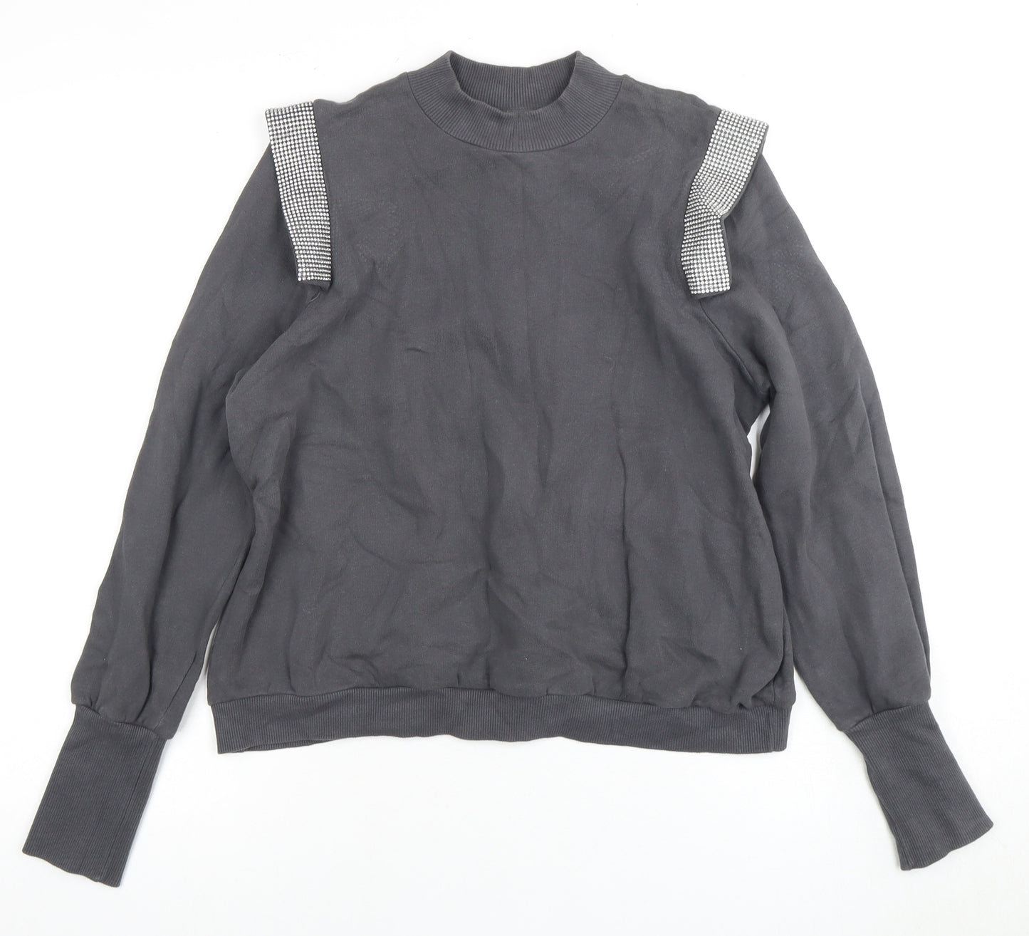 River Island Women's Black Pullover Sweatshirt M