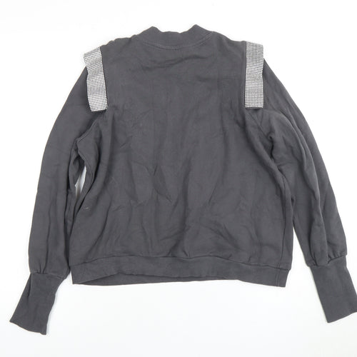 River Island Women's Black Pullover Sweatshirt M