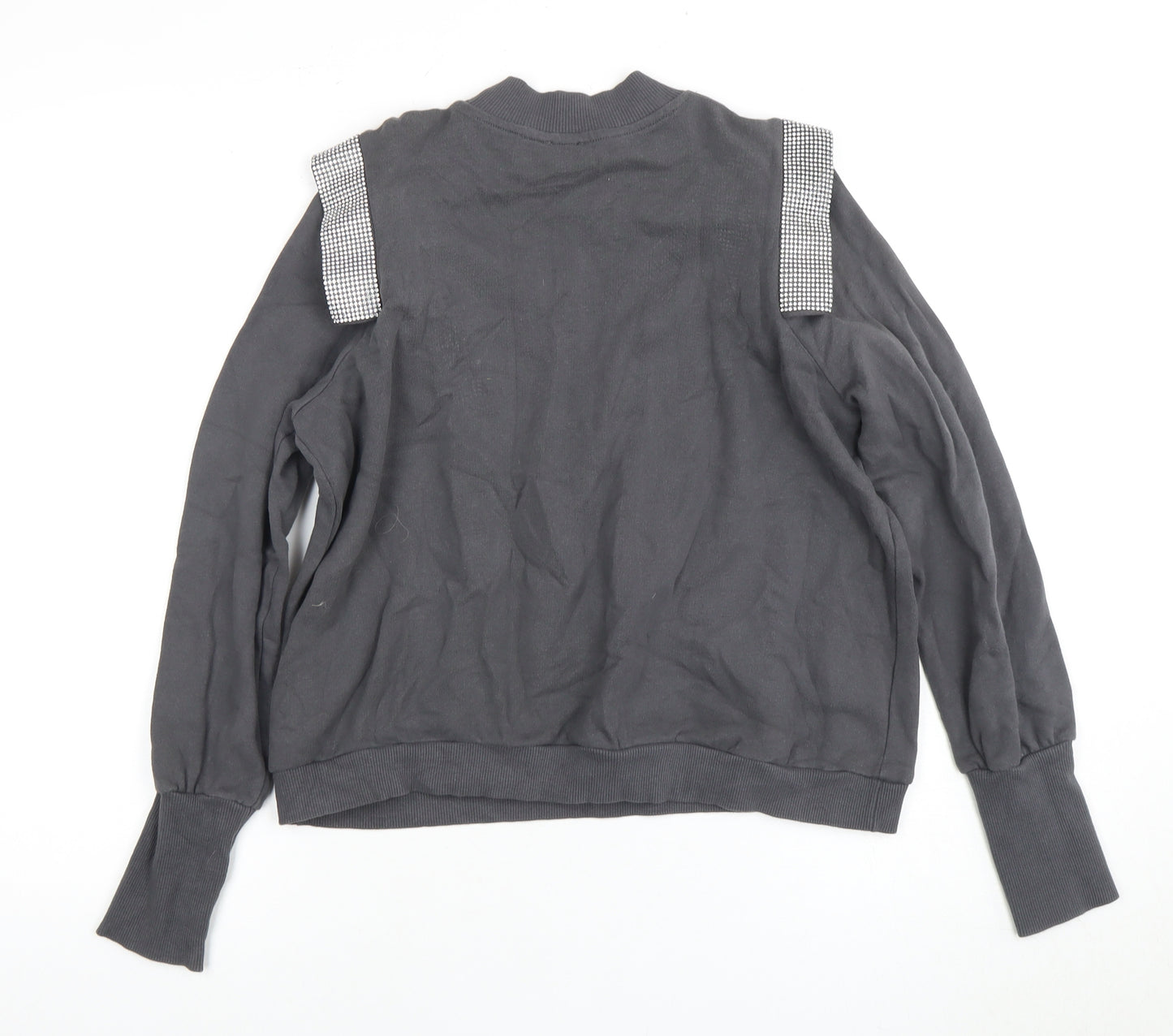 River Island Women's Black Pullover Sweatshirt M