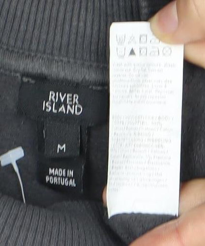 River Island Women's Black Pullover Sweatshirt M