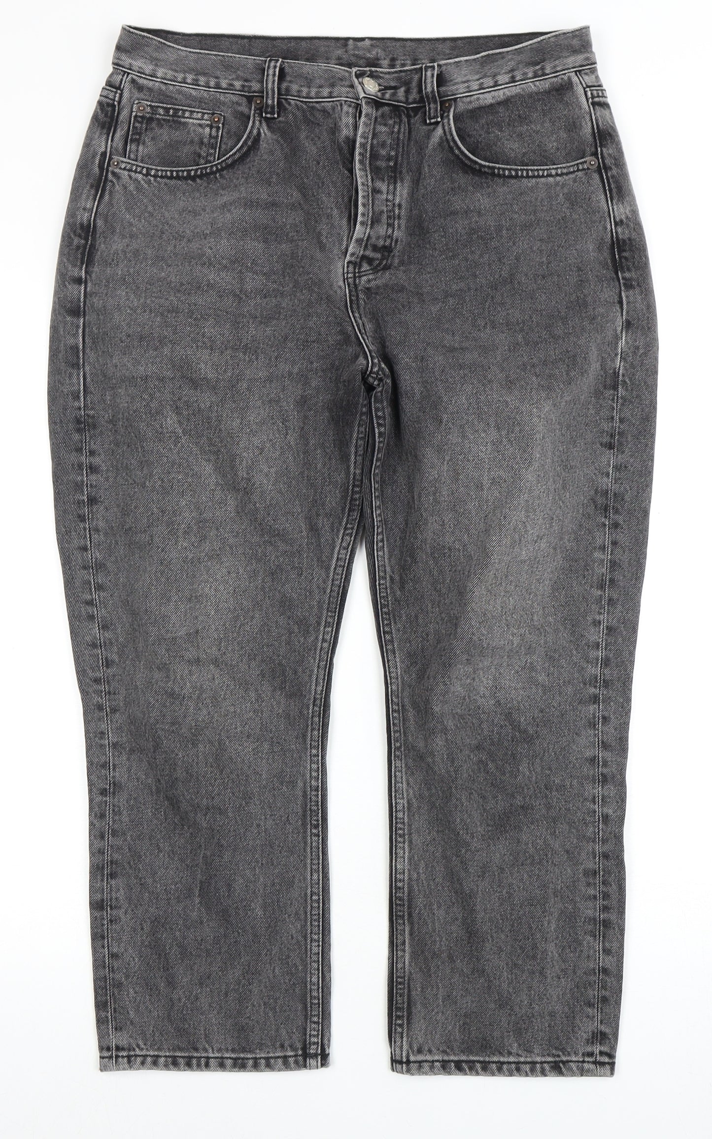 Topshop Women's Grey Straight Jeans Size 10