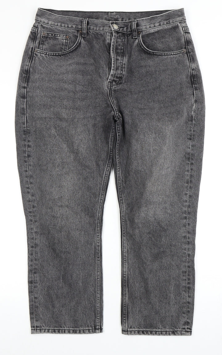 Topshop Women's Grey Straight Jeans Size 10