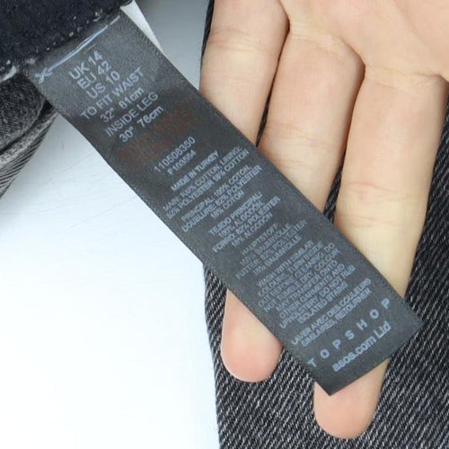 Topshop Women's Grey Straight Jeans Size 10