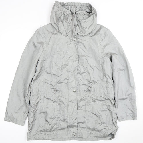 Bm Collection Women's Grey Parka Jacket Size 16