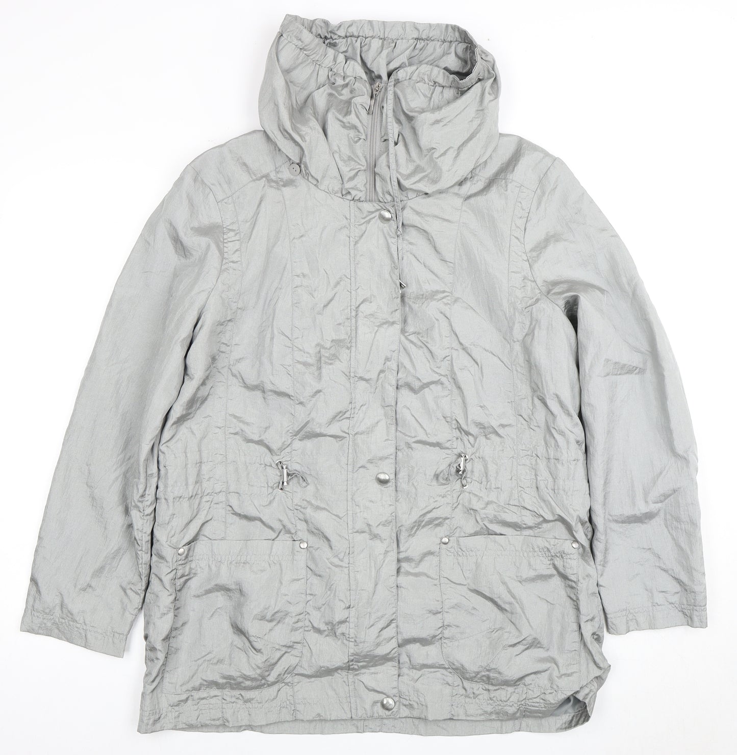 Bm Collection Women's Grey Parka Jacket Size 16