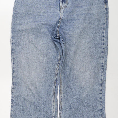 ASOS DESIGN Women's Blue Wide-Leg Denim Jeans Size 4