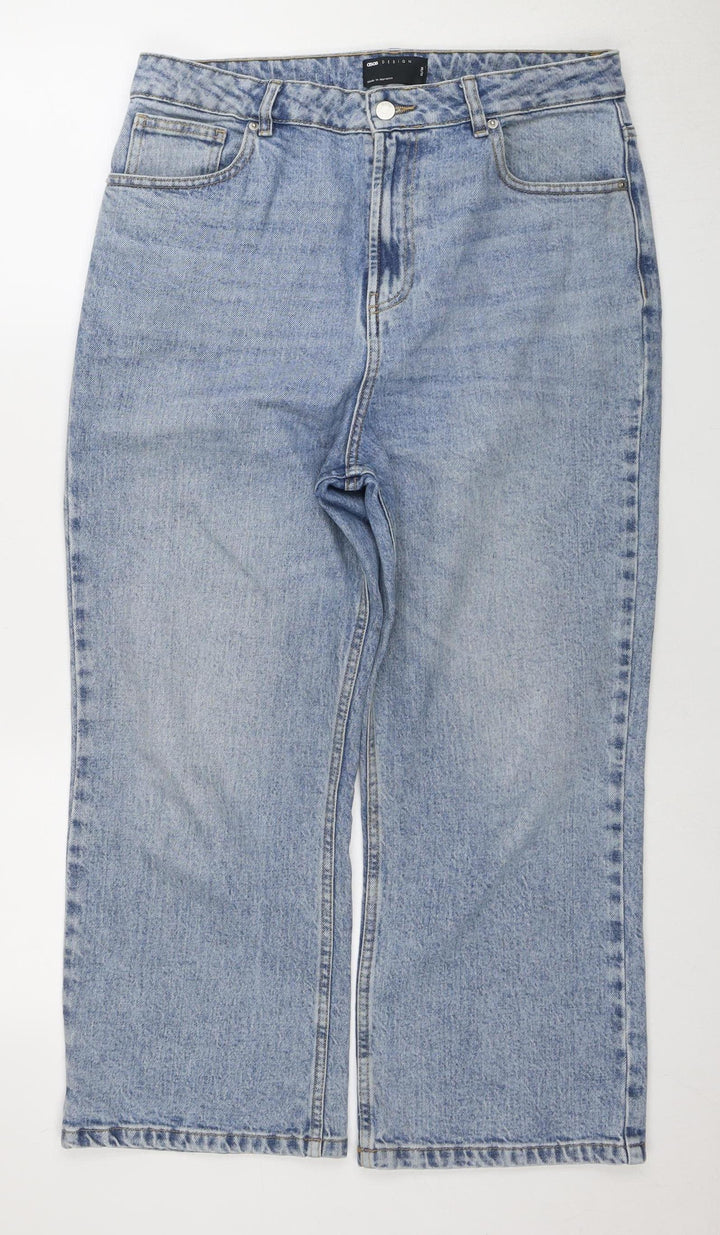 ASOS DESIGN Women's Blue Wide-Leg Denim Jeans Size 4