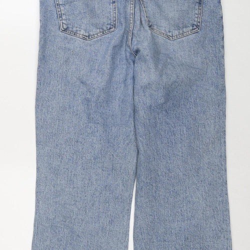 ASOS DESIGN Women's Blue Wide-Leg Denim Jeans Size 4