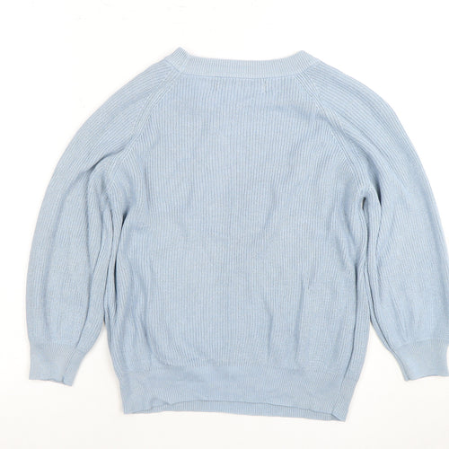 Vero Moda Women's Blue Knit Jumper, Size 8, Crew Neck Pullover